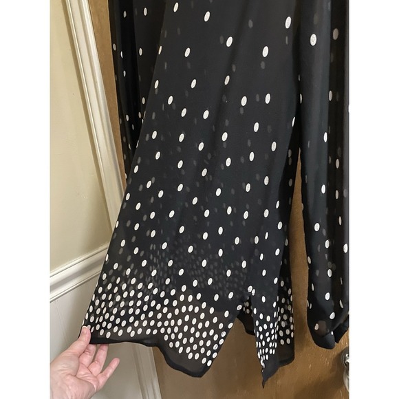 Valerie Stevens 100% Silk Mesh Women's Size 8 Polka Dot Button Down Blouse Shirt - Picture 13 of 16